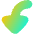 Triangle Arrow Bend Left Down Large Icon from Flex Gradient Set