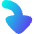 Triangle Arrow Bend Right Down Large Icon from Flex Gradient Set