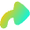 Triangle Arrow Bend Up Right Large Icon from Flex Gradient Set