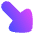 Triangle Arrow Diagonal Bottom Right Large Icon from Flex Gradient Set
