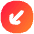 Line Arrow Diagonal Bottom Left Circle Icon from Flex Gradient Set