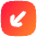 Line Arrow Diagonal Bottom Left Square Icon from Flex Gradient Set