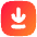 Line Arrow Down Square 2 Icon from Flex Gradient Set