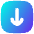 Line Arrow Down Square Icon from Flex Gradient Set
