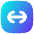 Line Arrow Fit To Width Square Icon from Flex Gradient Set
