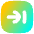 Line Arrow Right Square 2 Icon from Flex Gradient Set