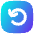 Line Arrow Rotate Left Square Icon from Flex Gradient Set
