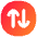 Line Arrow Transfer Vertical Circle 2 Icon from Flex Gradient Set