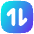 Line Arrow Transfer Vertical Square 1 Icon from Flex Gradient Set