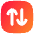 Line Arrow Transfer Vertical Square 2 Icon from Flex Gradient Set