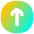 Line Arrow Up Circle 1 Icon from Flex Gradient Set