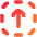 Line Arrow Up Dashed Square Icon from Flex Gradient Set
