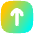 Line Arrow Up Square Icon from Flex Gradient Set
