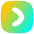 Tailless Line Arrow Right Square Icon from Flex Gradient Set