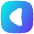 Tailless Triangle Arrow Left Square Icon from Flex Gradient Set