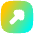 Triangle Arrow Diagonal Top Right Square Icon from Flex Gradient Set