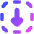 Triangle Arrow Down Dashed Square Icon from Flex Gradient Set