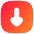 Triangle Arrow Down Square Icon from Flex Gradient Set