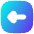 Triangle Arrow Left Square Icon from Flex Gradient Set