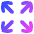 Line Arrow Expand Icon from Flex Gradient Set