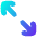 Line Arrow Expand Diagonal 2 Icon from Flex Gradient Set
