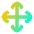 Line Arrow Move Icon from Flex Gradient Set