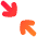 Line Arrow Shrink Diagonal 2 Icon from Flex Gradient Set