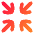 Line Arrow Shrink Icon from Flex Gradient Set