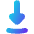 Triangle Arrow Move Down 1 Icon from Flex Gradient Set