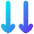 Double Line Arrow Down Icon from Flex Gradient Set