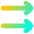 Double Line Arrow Right Icon from Flex Gradient Set