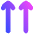 Double Line Arrow Up Icon from Flex Gradient Set