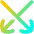 Line Arrow Crossover Down Icon from Flex Gradient Set