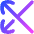 Line Arrow Crossover Left Icon from Flex Gradient Set