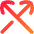 Line Arrow Crossover Up Icon from Flex Gradient Set