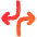 Line Arrow Dodge 1 Icon from Flex Gradient Set