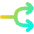 Line Arrow Split Right 1 Icon from Flex Gradient Set