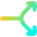 Line Arrow Split Vertical Right 2 Icon from Flex Gradient Set