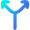 Line Arrow Split Vertical Up 2 Icon from Flex Gradient Set