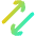 Line Arrow Transfer Diagonal 3 Icon from Flex Gradient Set
