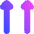 Double Triangle Arrow Up Icon from Flex Gradient Set