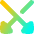 Triangle Arrow Crossover Down Icon from Flex Gradient Set