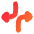 Triangle Arrow Dodge 1 Icon from Flex Gradient Set