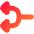 Triangle Arrow Split Left 1 Icon from Flex Gradient Set