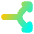 Triangle Arrow Split Vertical Right 2 Icon from Flex Gradient Set