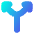 Triangle Arrow Split Vertical Up 2 Icon from Flex Gradient Set