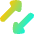 Triangle Arrow Transfer Diagonal 3 Icon from Flex Gradient Set