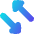 Triangle Arrow Transfer Diagonal 4 Icon from Flex Gradient Set