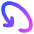 Line Arrow Rotate Diagonal Left 1 Icon from Flex Gradient Set