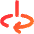 Line Arrow Rotate Vertical Axis Right Icon from Flex Gradient Set